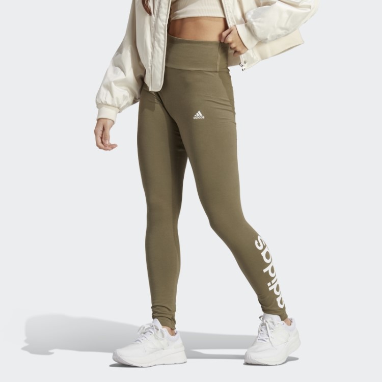 Legging Cintura Alta Com Logotipo Essencial Adidas