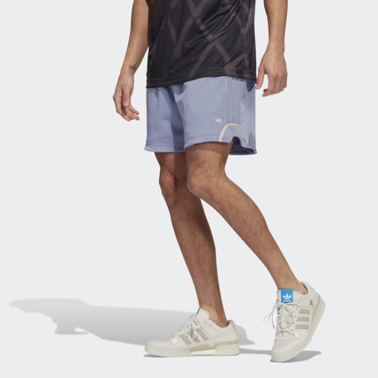 Shorts De Basquete De Malha Violeta Prateada Adidas