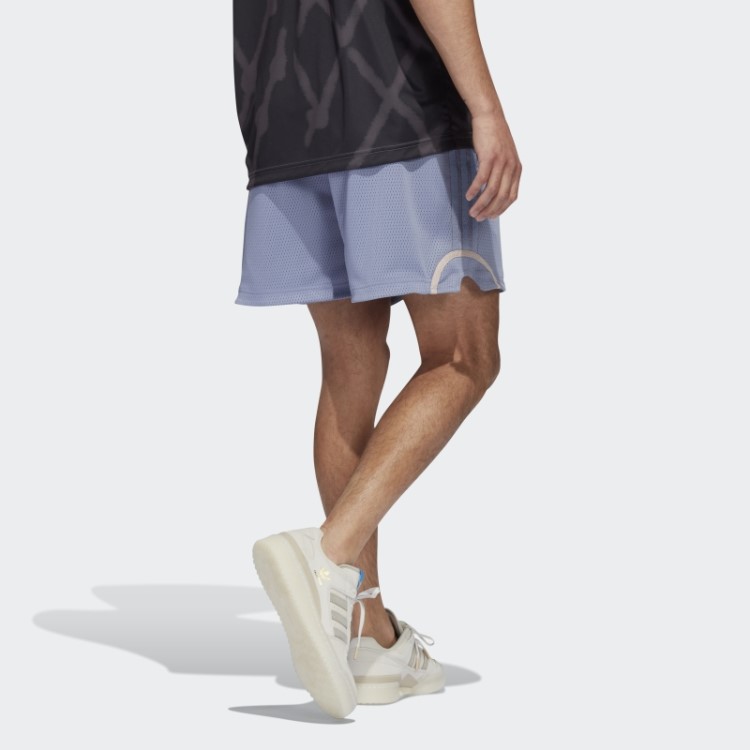 Shorts De Basquete De Malha Violeta Prateada Adidas