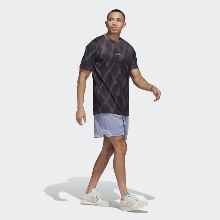 Shorts De Basquete De Malha Violeta Prateada Adidas