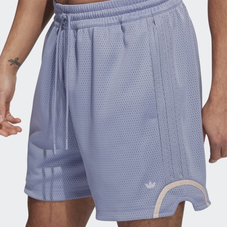 Shorts De Basquete De Malha Violeta Prateada Adidas