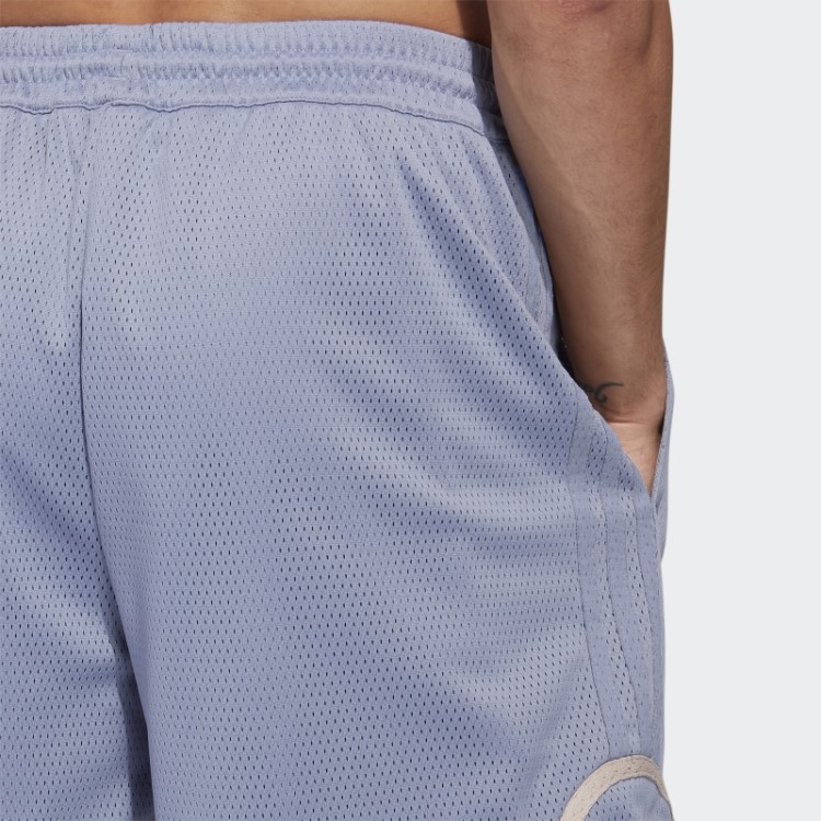 Shorts De Basquete De Malha Violeta Prateada Adidas