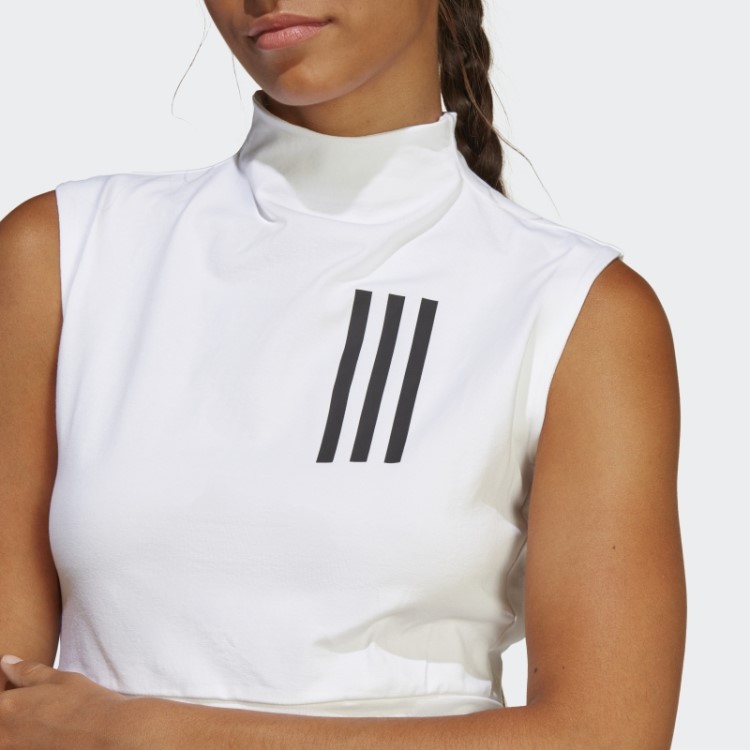 Missão Vitória Top Cropped Sem Mangas Adidas Branco