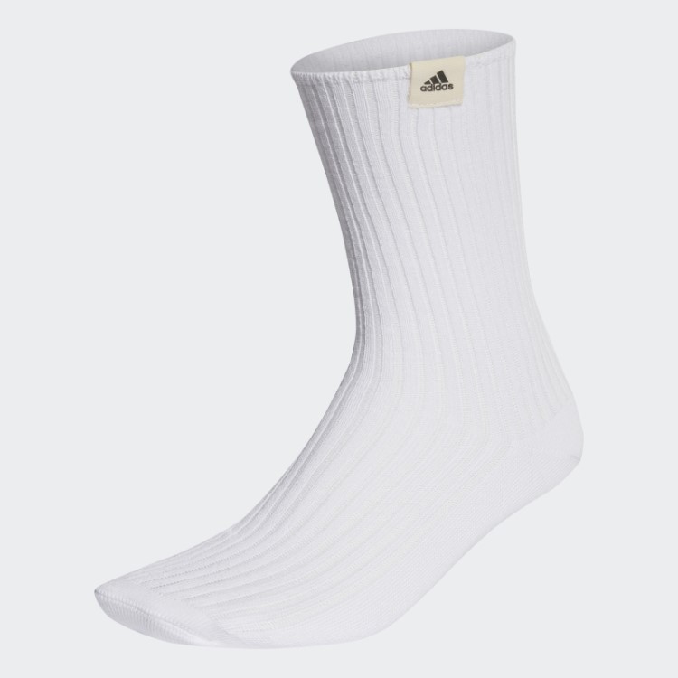 Meias Brancas Adidas Best Label 1 Par