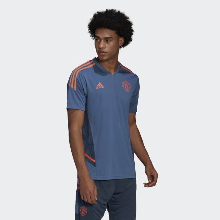 Camisa De Treino Azul Manchester United Condivo 22 Adidas