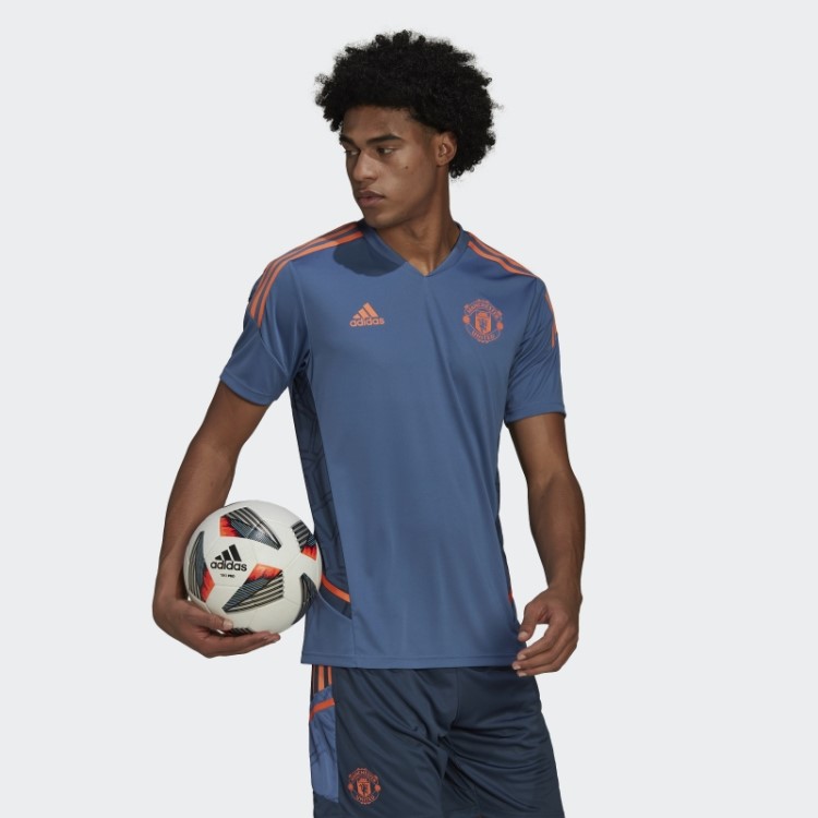 Camisa De Treino Azul Manchester United Condivo 22 Adidas