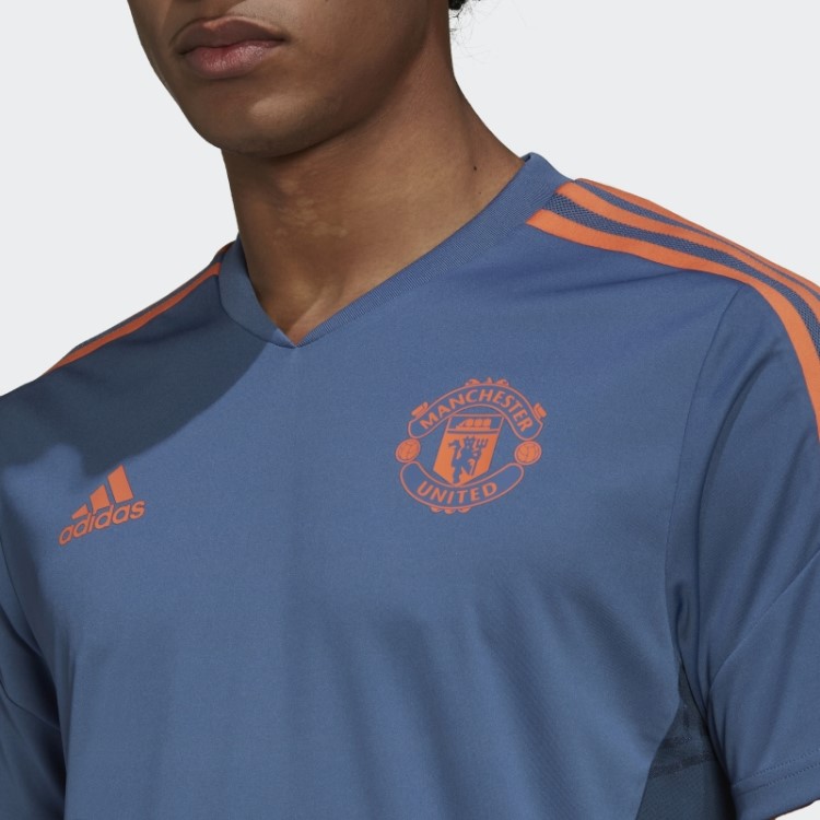 Camisa De Treino Azul Manchester United Condivo 22 Adidas