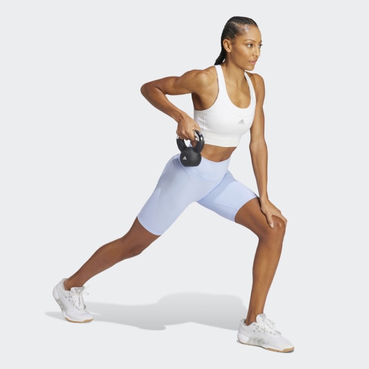 Legging Curta Adidas Blue Dawn Optime Training Bike
