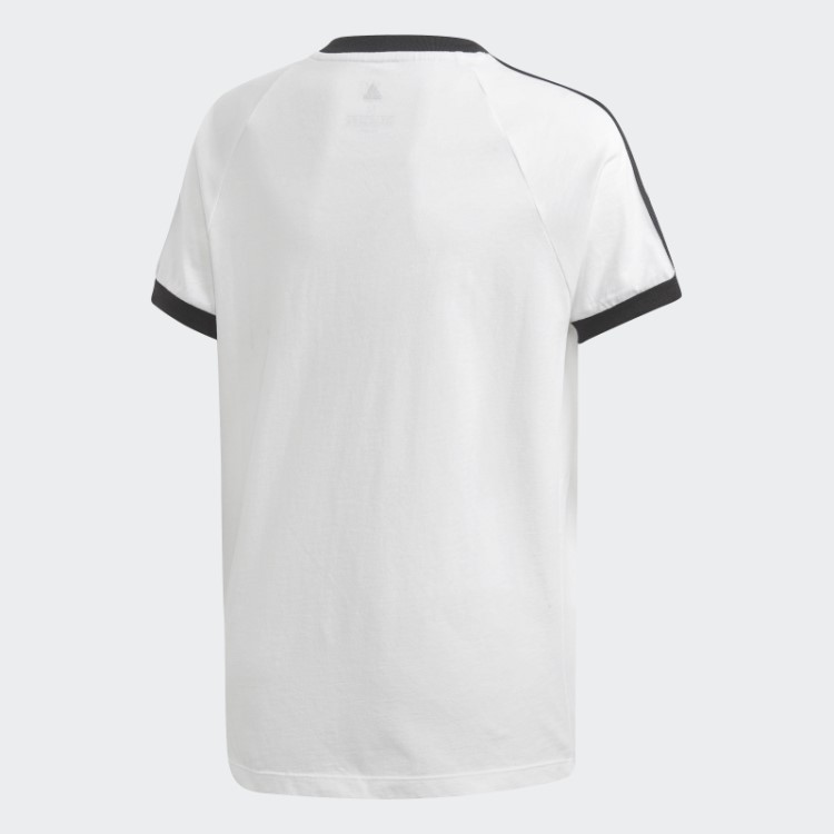 Camiseta Branca Com As Três Listras Adidas