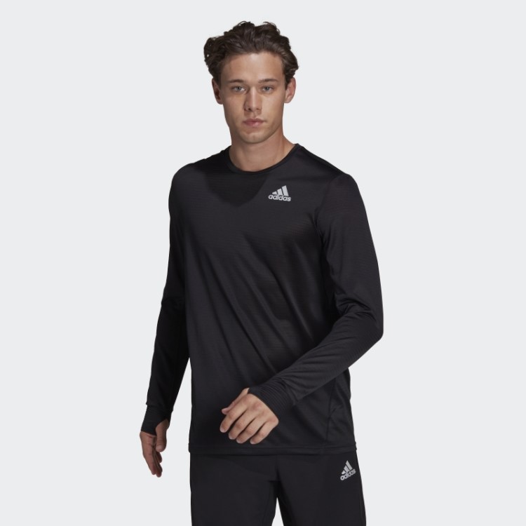 Possui A Camiseta De Manga Longa Preta Adidas