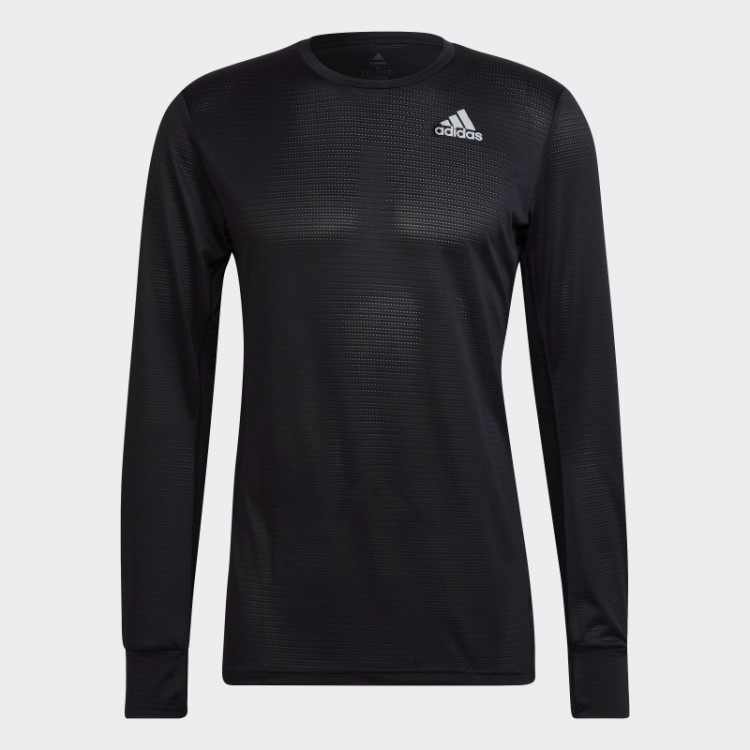 Possui A Camiseta De Manga Longa Preta Adidas