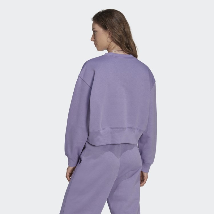 Moletom Adidas Lilás Adicolor Essentials Crew