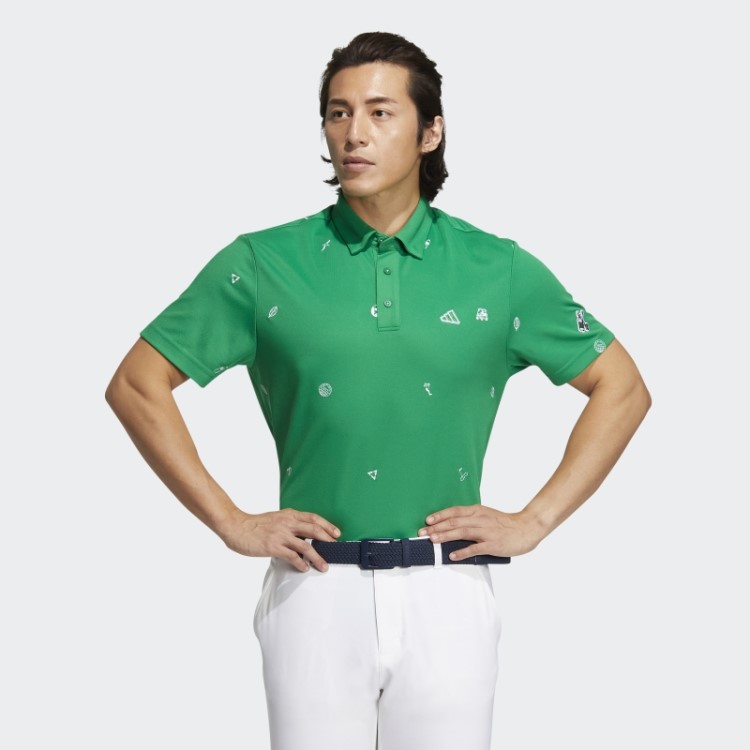 Adidas Play Verde Camisa Polo Monograma Verde