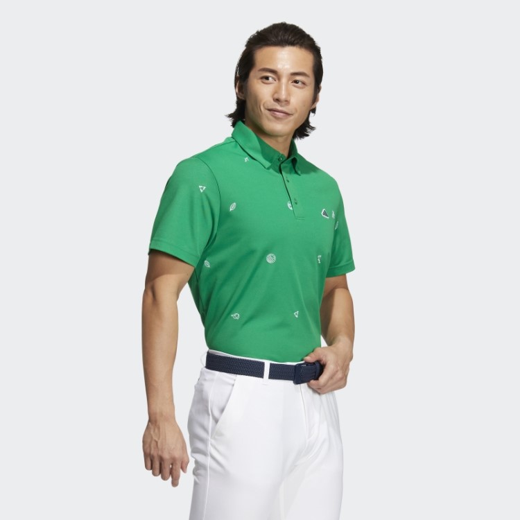 Adidas Play Verde Camisa Polo Monograma Verde