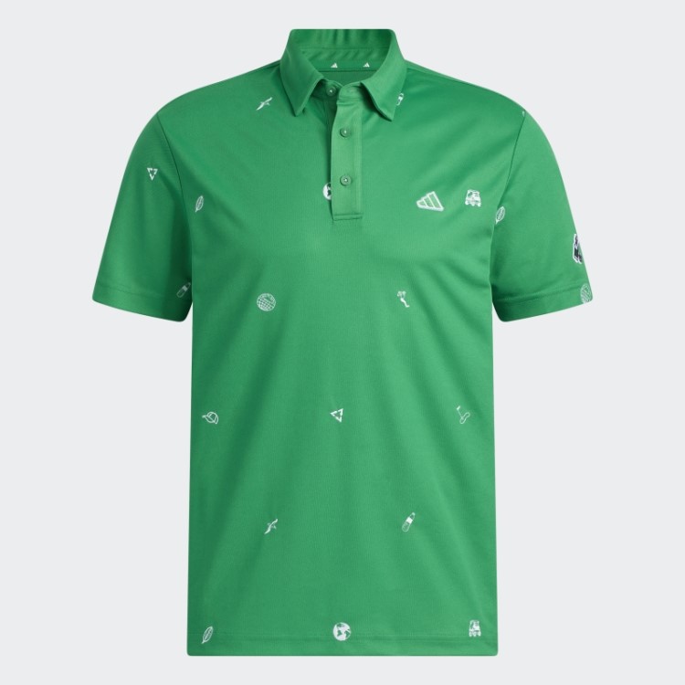 Adidas Play Verde Camisa Polo Monograma Verde