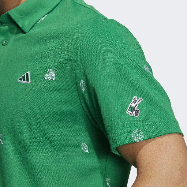 Adidas Play Verde Camisa Polo Monograma Verde
