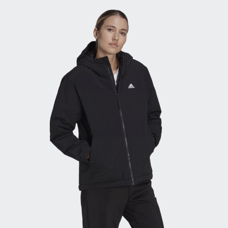 Jaqueta Preta Adidas Bsc Resistente Com Capuz
