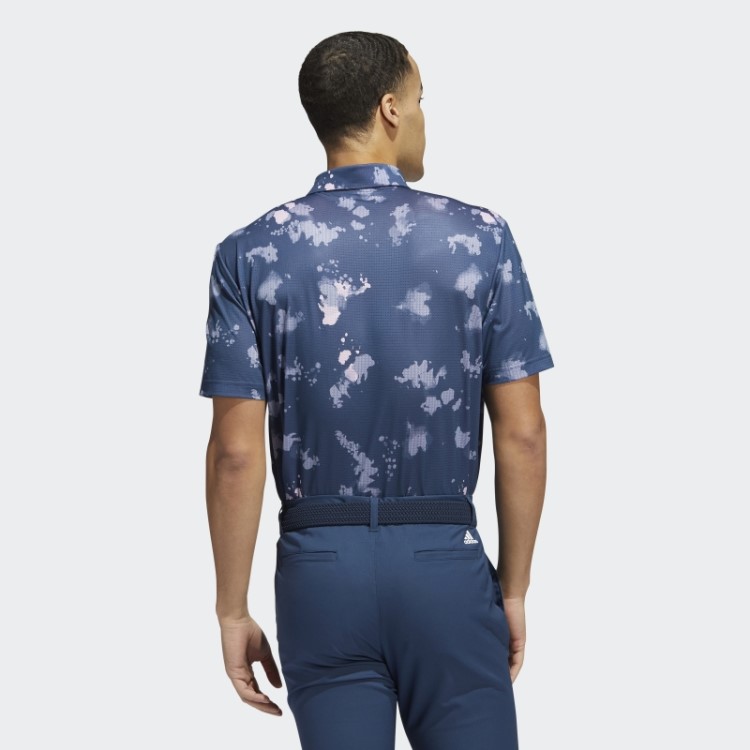 Adidas Camisa Polo Marinho Com Estampa De Respingos
