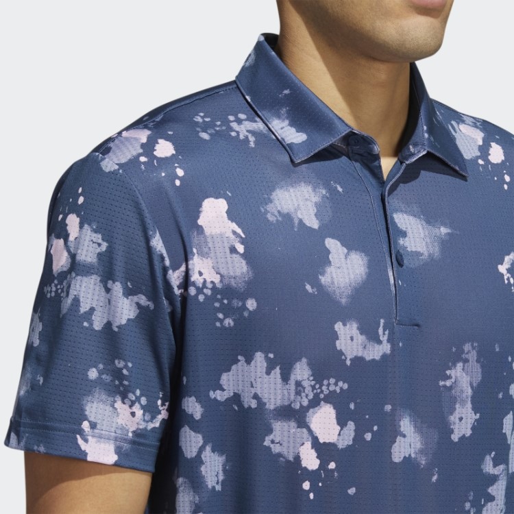 Adidas Camisa Polo Marinho Com Estampa De Respingos