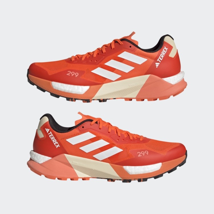 Tênis De Corrida Laranja Adidas Terrex Agravic Ultra Trail