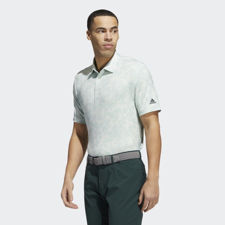 Camisa Polo Verde Adidas Com Estampa Prisma
