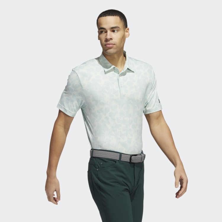 Camisa Polo Verde Adidas Com Estampa Prisma