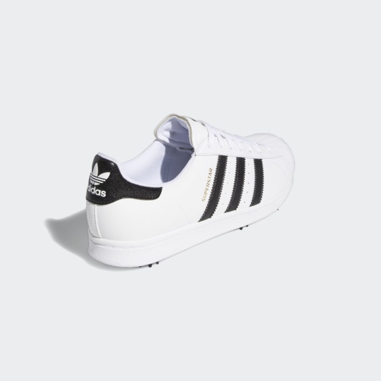 Tênis Branco Adidas Golf Superstar Com Tachas