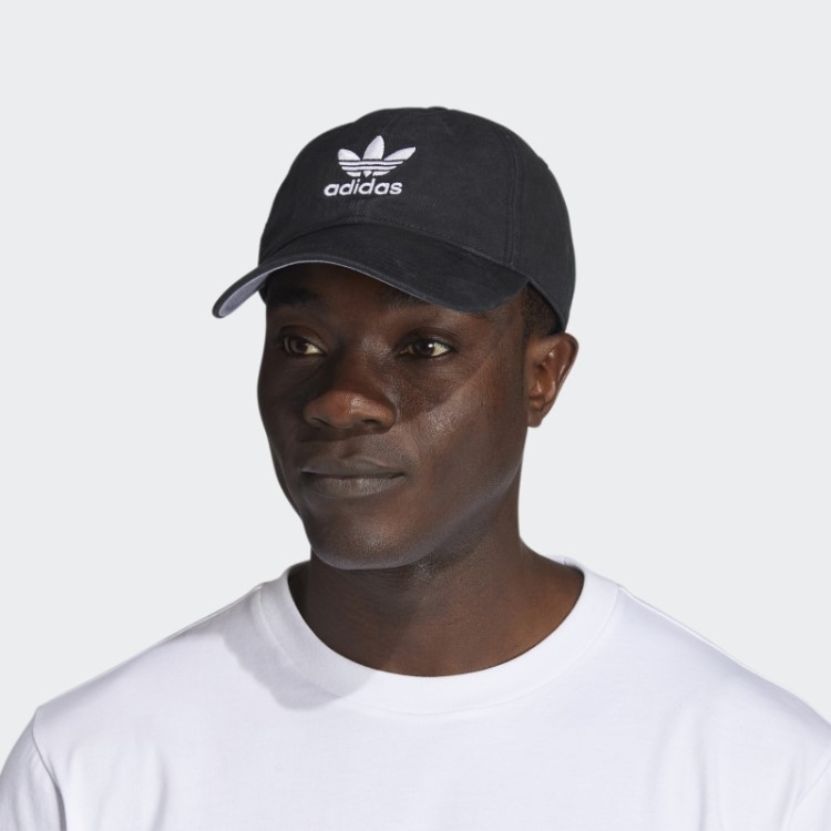 Chapéu Strapback Descontraído Preto Adidas