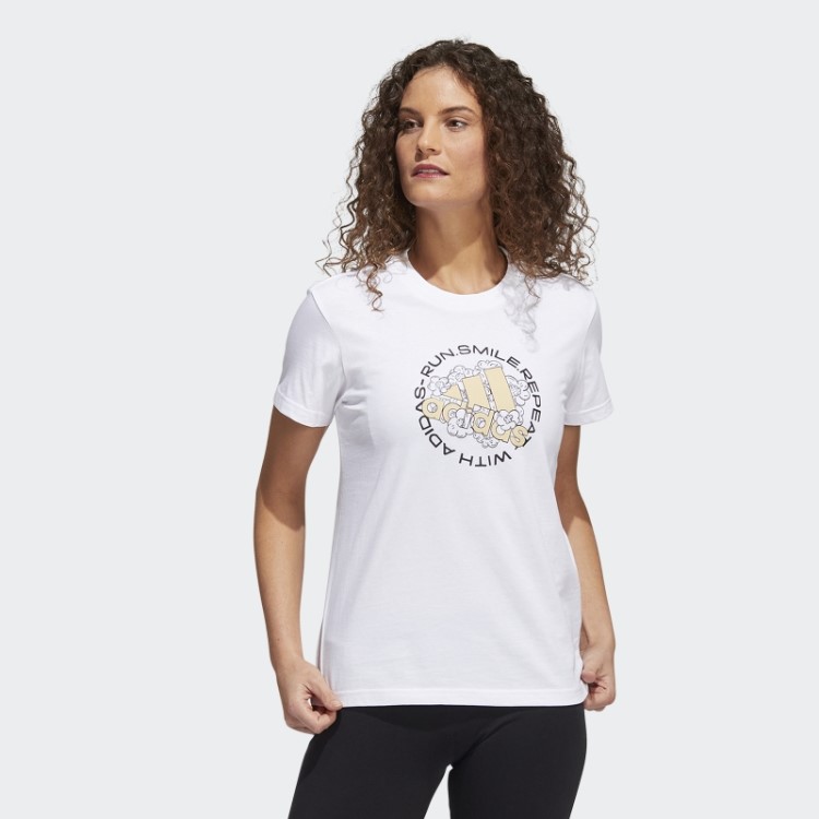 Camiseta De Corrida Branca Da Adidas World Fashion