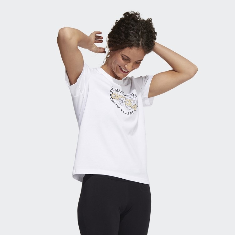 Camiseta De Corrida Branca Da Adidas World Fashion