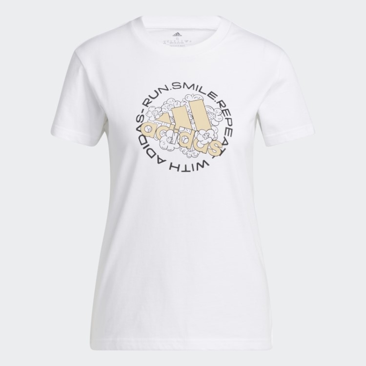 Camiseta De Corrida Branca Da Adidas World Fashion