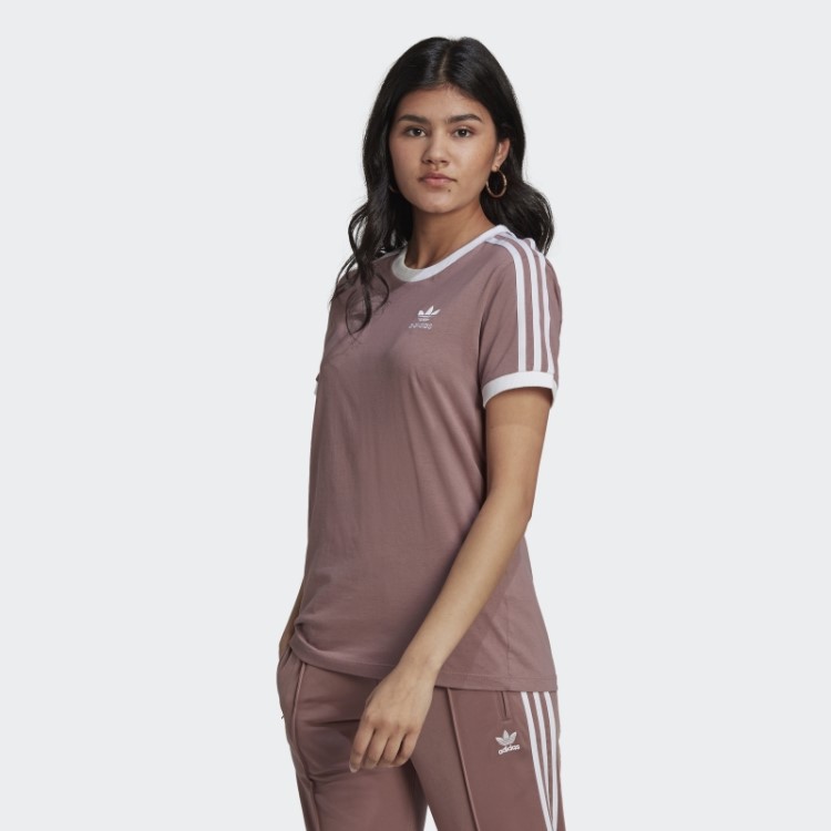 Camiseta Adidas Adicolor Classics Com As Três Listras Roxa