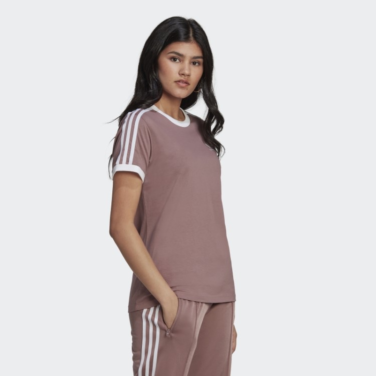 Camiseta Adidas Adicolor Classics Com As Três Listras Roxa