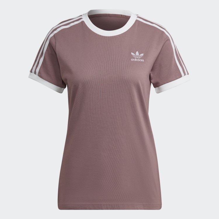 Camiseta Adidas Adicolor Classics Com As Três Listras Roxa