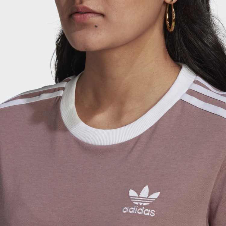 Camiseta Adidas Adicolor Classics Com As Três Listras Roxa