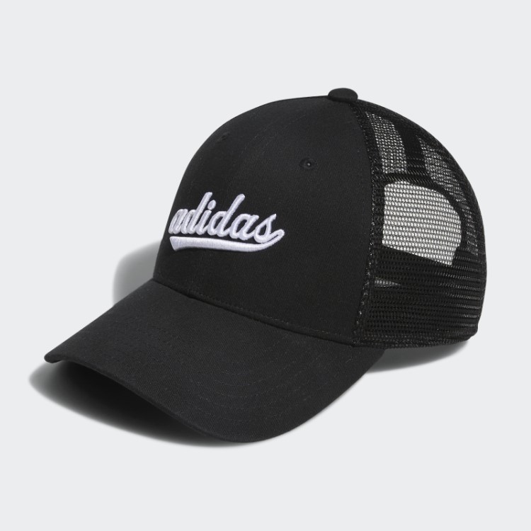 Chapéu De Caminhoneiro De Malha Adidas Preto