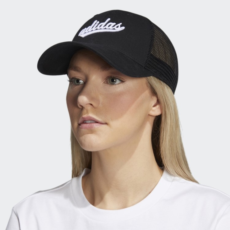 Chapéu De Caminhoneiro De Malha Adidas Preto