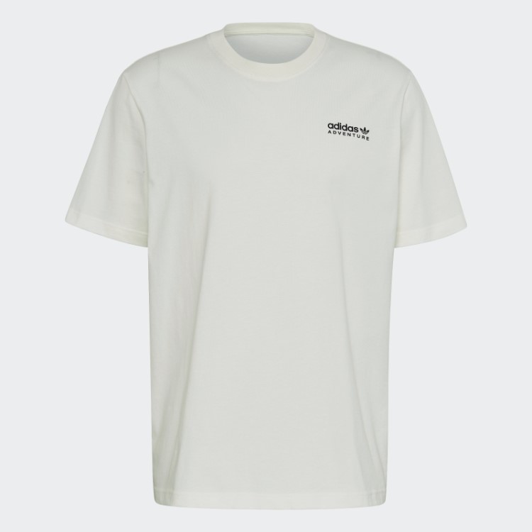 Camiseta Adidas Adventure Mountain Back Branca Quente