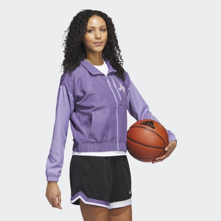 Jaqueta Roxa Tech Candace Parker Royalty Adidas