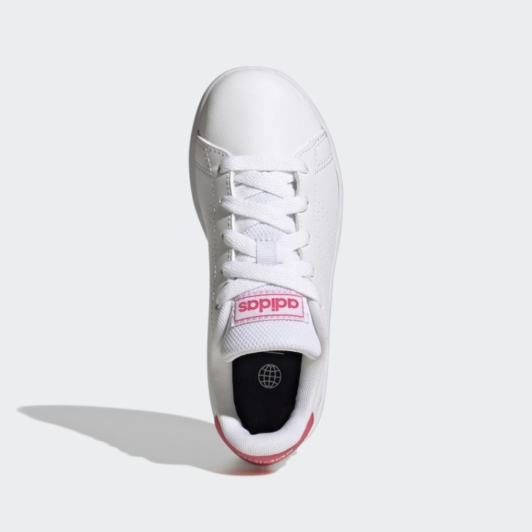 Sapato De Renda Corte De Estilo De Vida Vantagem Branca Adidas