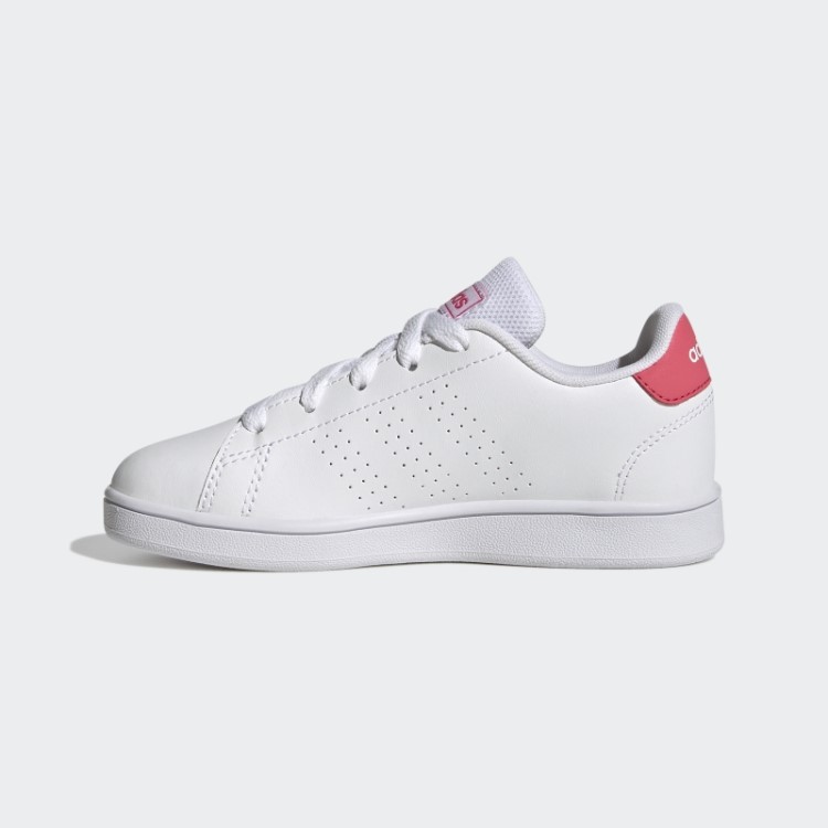 Sapato De Renda Corte De Estilo De Vida Vantagem Branca Adidas