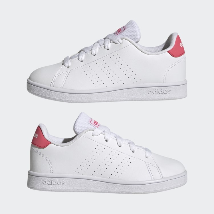 Sapato De Renda Corte De Estilo De Vida Vantagem Branca Adidas