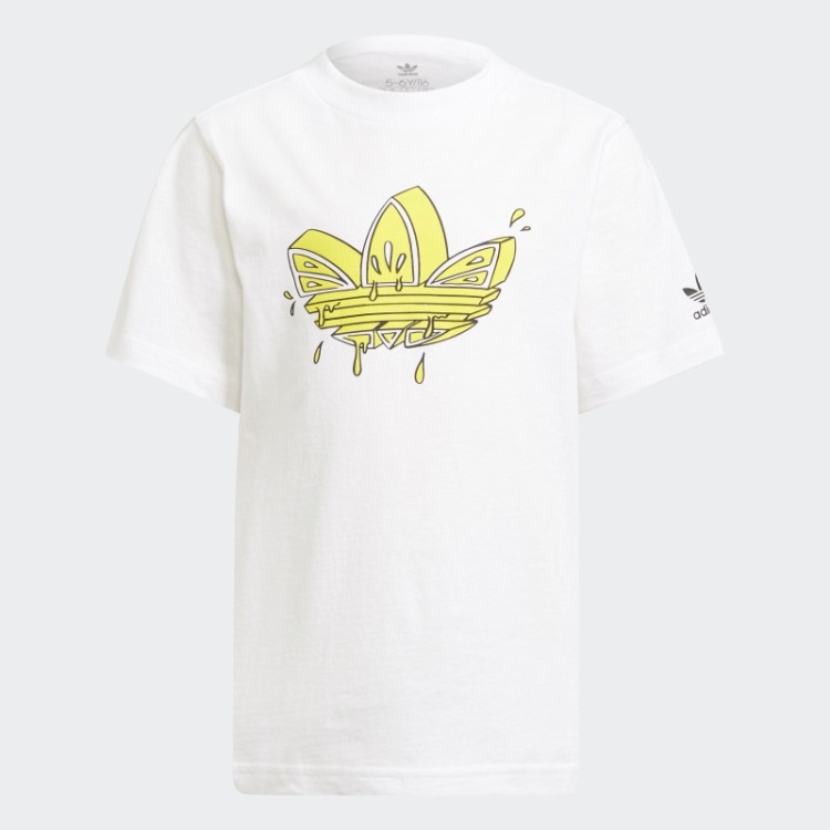 Adidas Bermuda Com Estampa Trefoil Conjunto Camiseta Branca