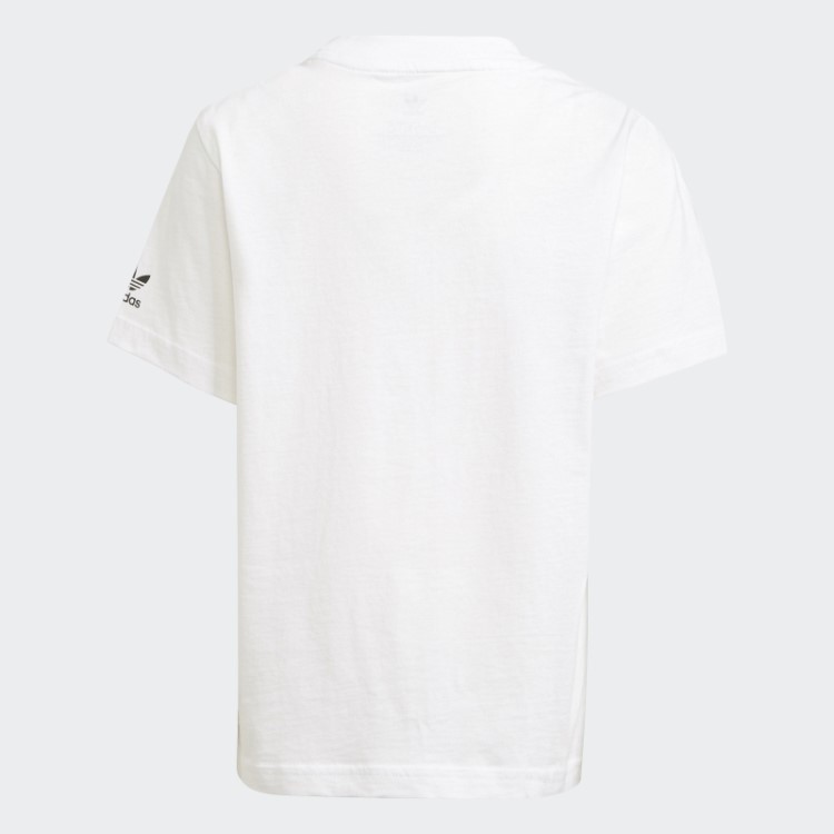 Adidas Bermuda Com Estampa Trefoil Conjunto Camiseta Branca