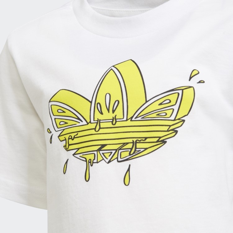 Adidas Bermuda Com Estampa Trefoil Conjunto Camiseta Branca