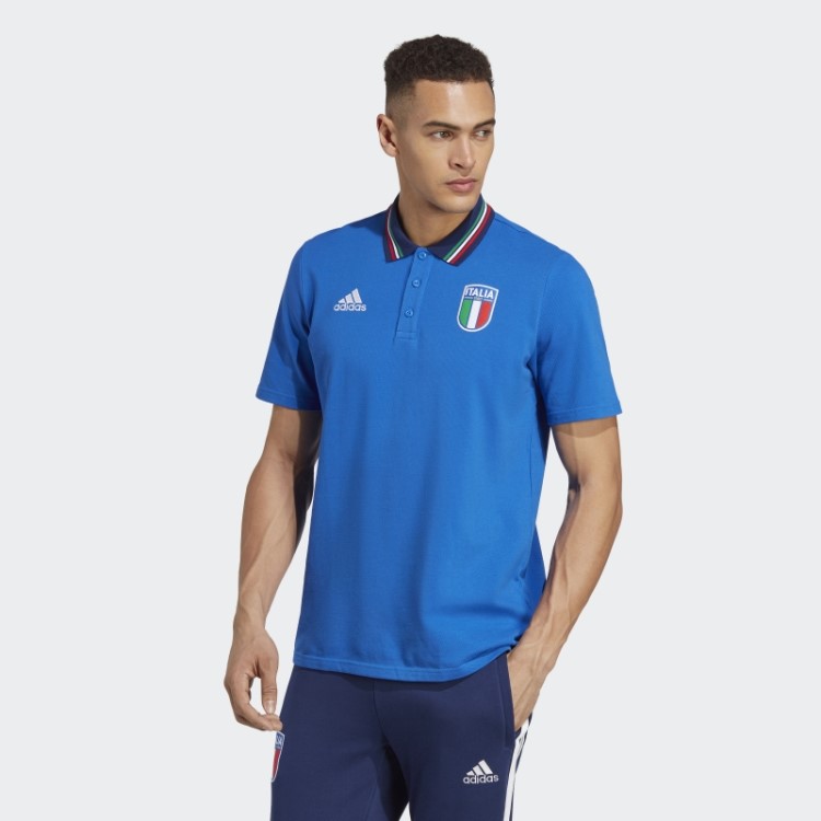 Camisa Polo Italiana Azul Adidas