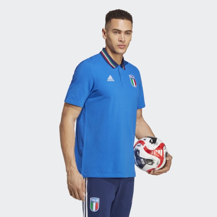 Camisa Polo Italiana Azul Adidas