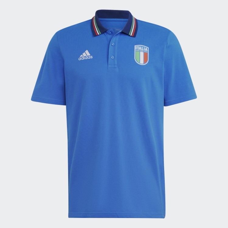 Camisa Polo Italiana Azul Adidas