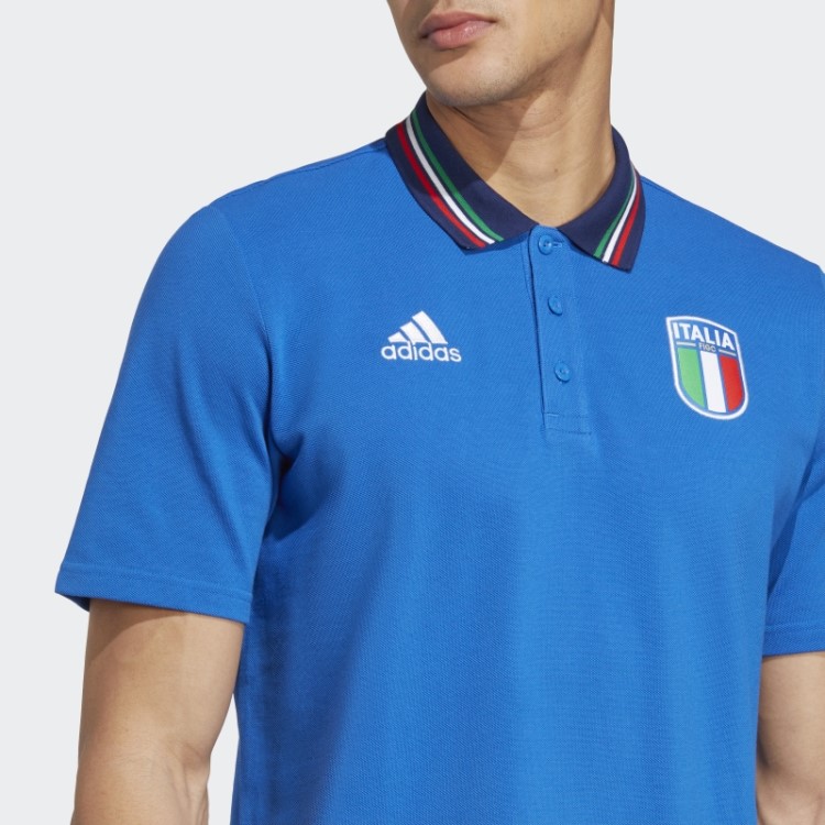 Camisa Polo Italiana Azul Adidas