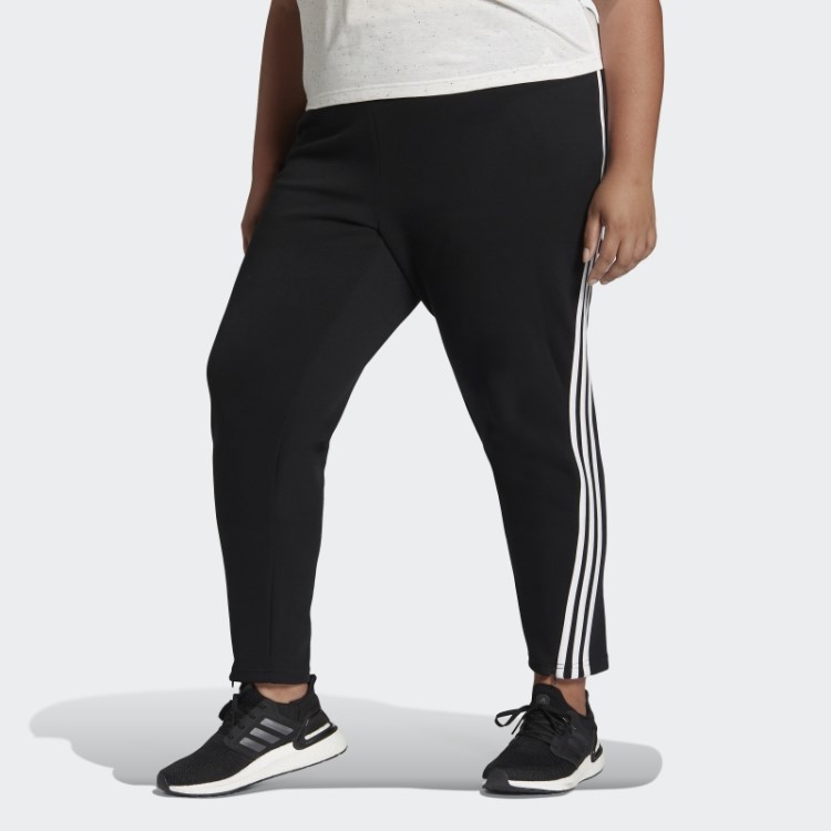 Calça Skinny Com As Três Listras Da Adidas Sportswear Future Icons (tamanho Grande) Preta